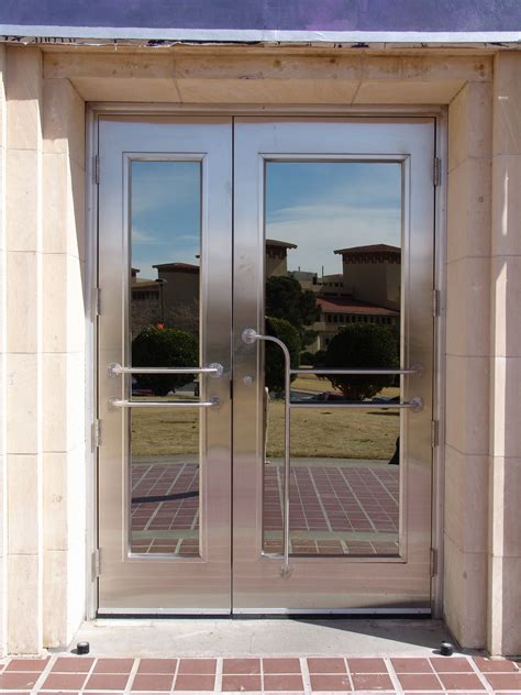 types of materials used for metal door fabrication|stainless steel exterior doors.